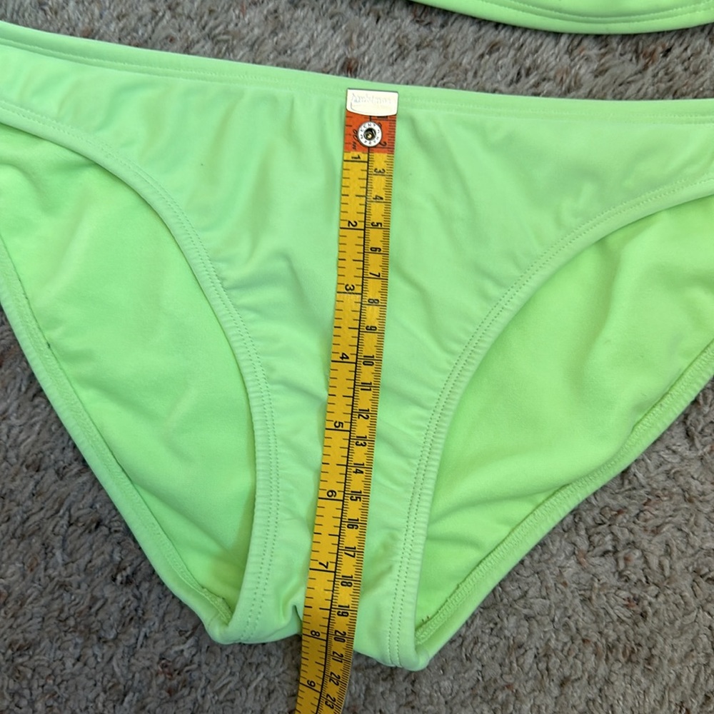 WOMENS xhilaration lime green 2 piece swimsuit size M&L - Picture 6 of 10